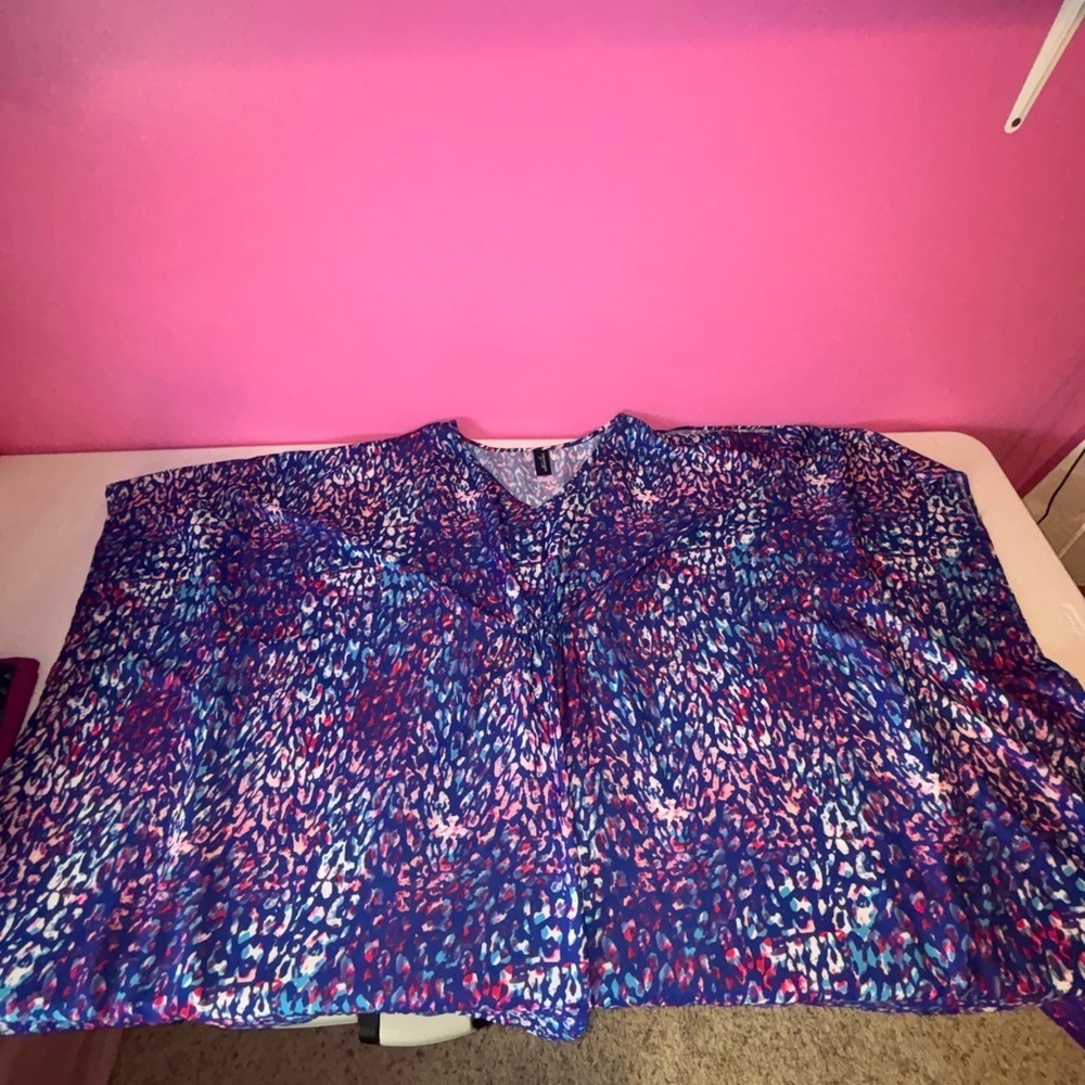 Swimsuits For All Blue and Pink Oversized Tunic - Picture 9 of 12